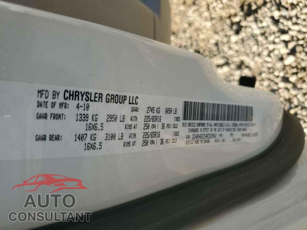 DODGE CARAVAN 2010 - 2D4RN4DE5AR333942