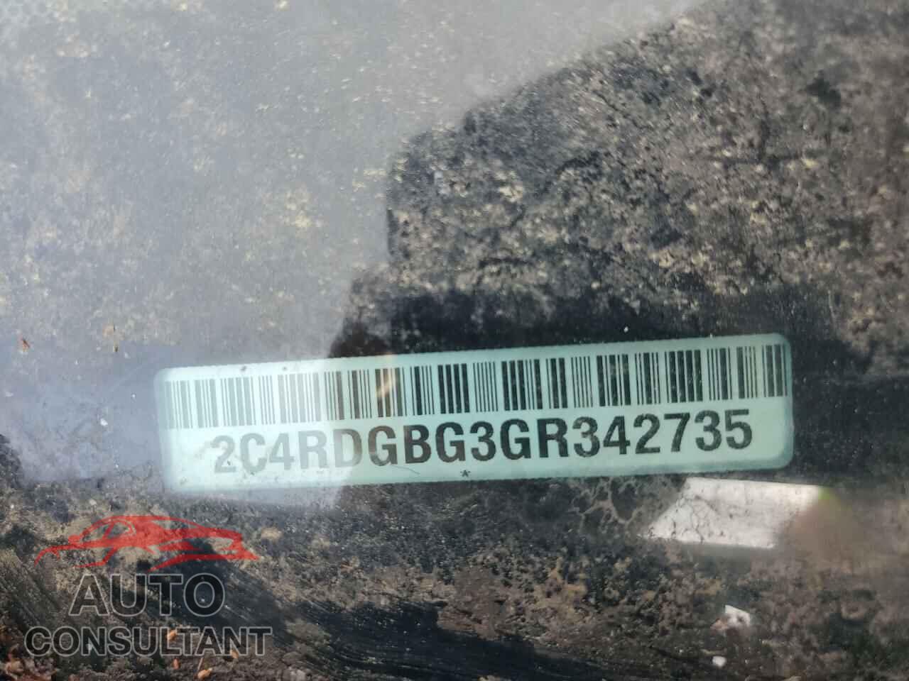 DODGE CARAVAN 2016 - 2C4RDGBG3GR342735