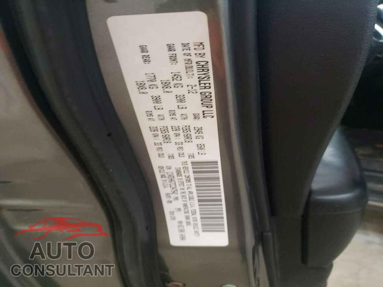 DODGE DURANGO 2012 - 1C4RDHAG7CC247542