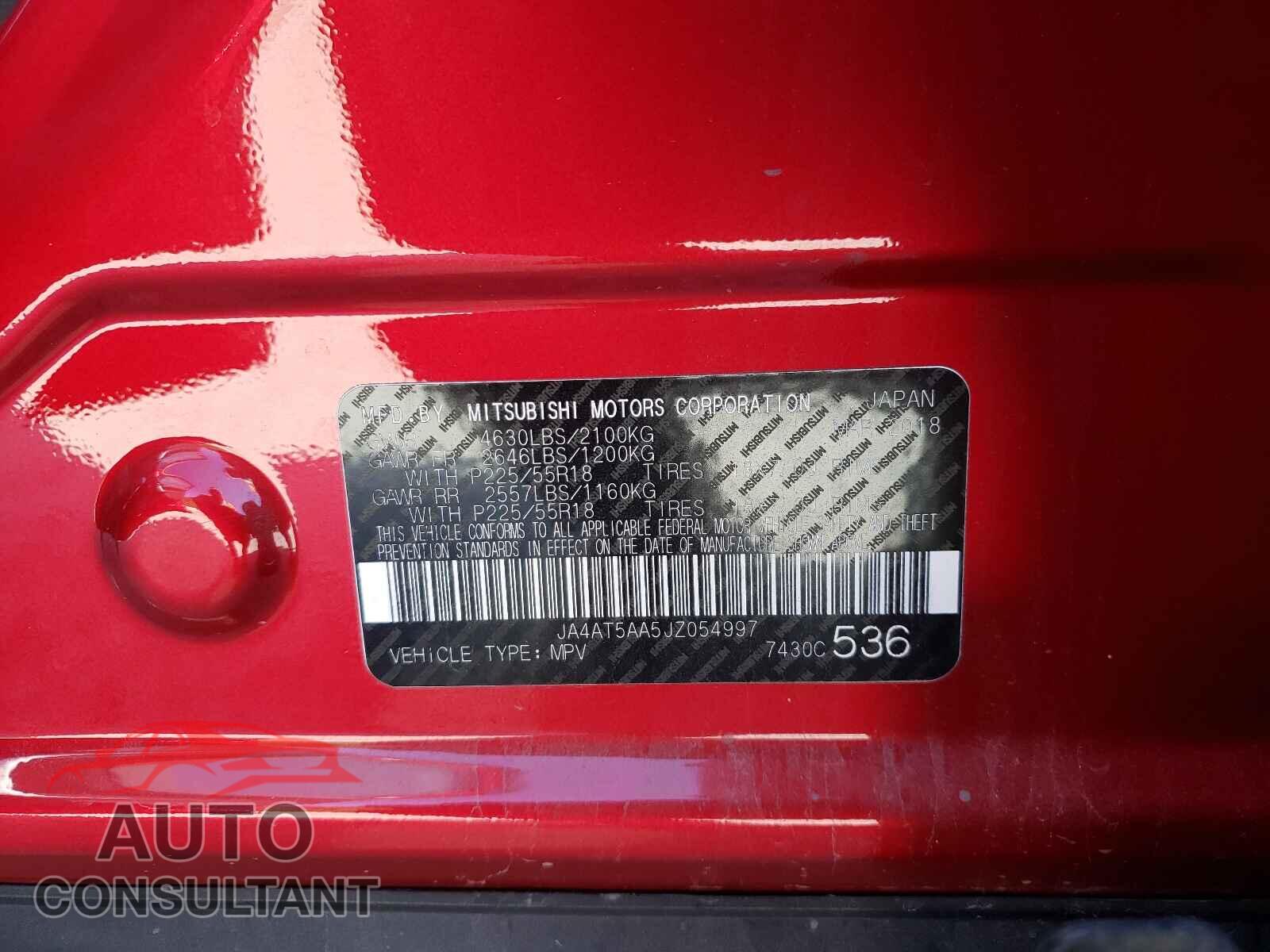 MITSUBISHI ECLIPSE 2018 - JA4AT5AA5JZ054997