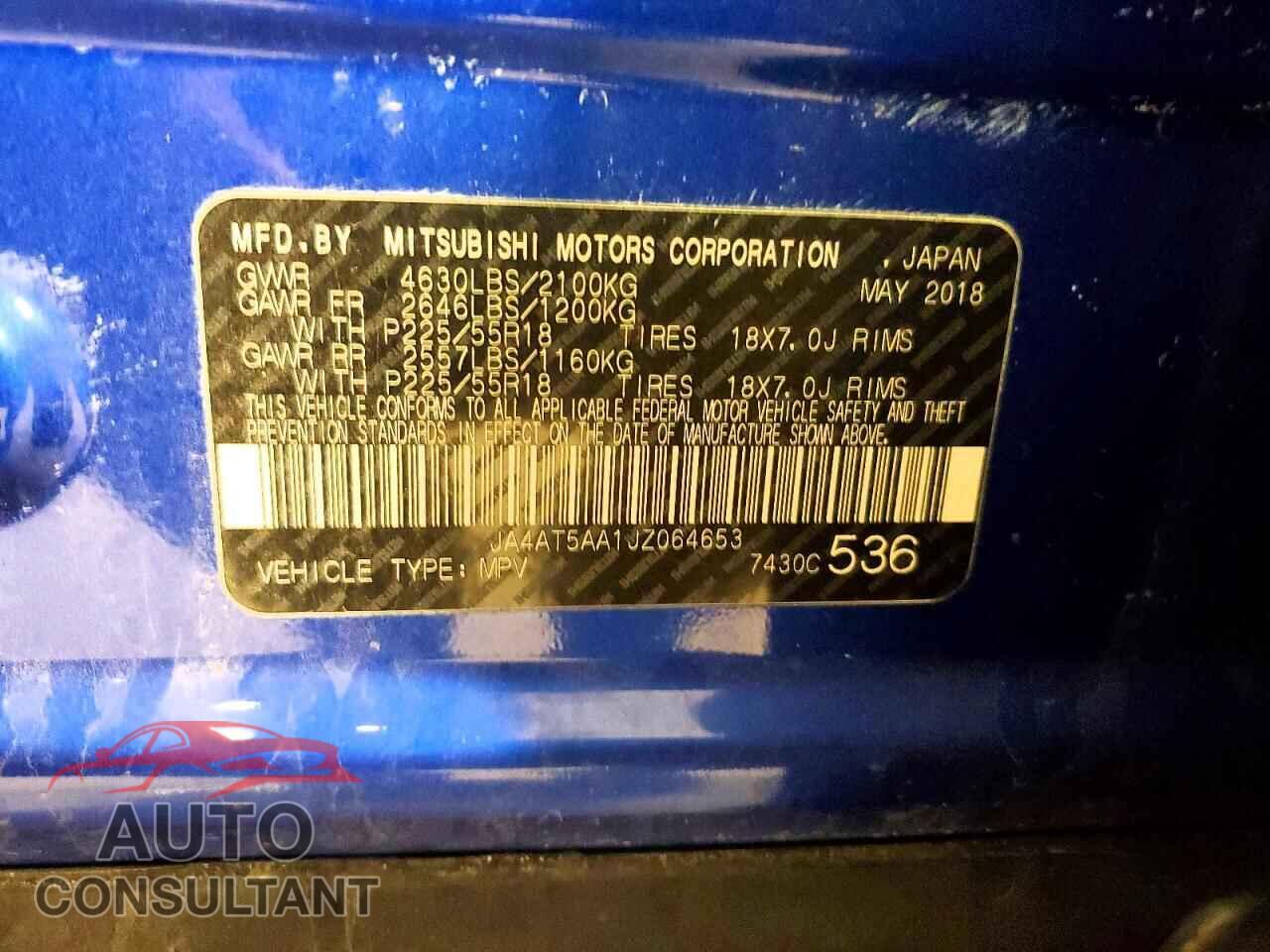 MITSUBISHI ECLIPSE 2018 - JA4AT5AA1JZ064653