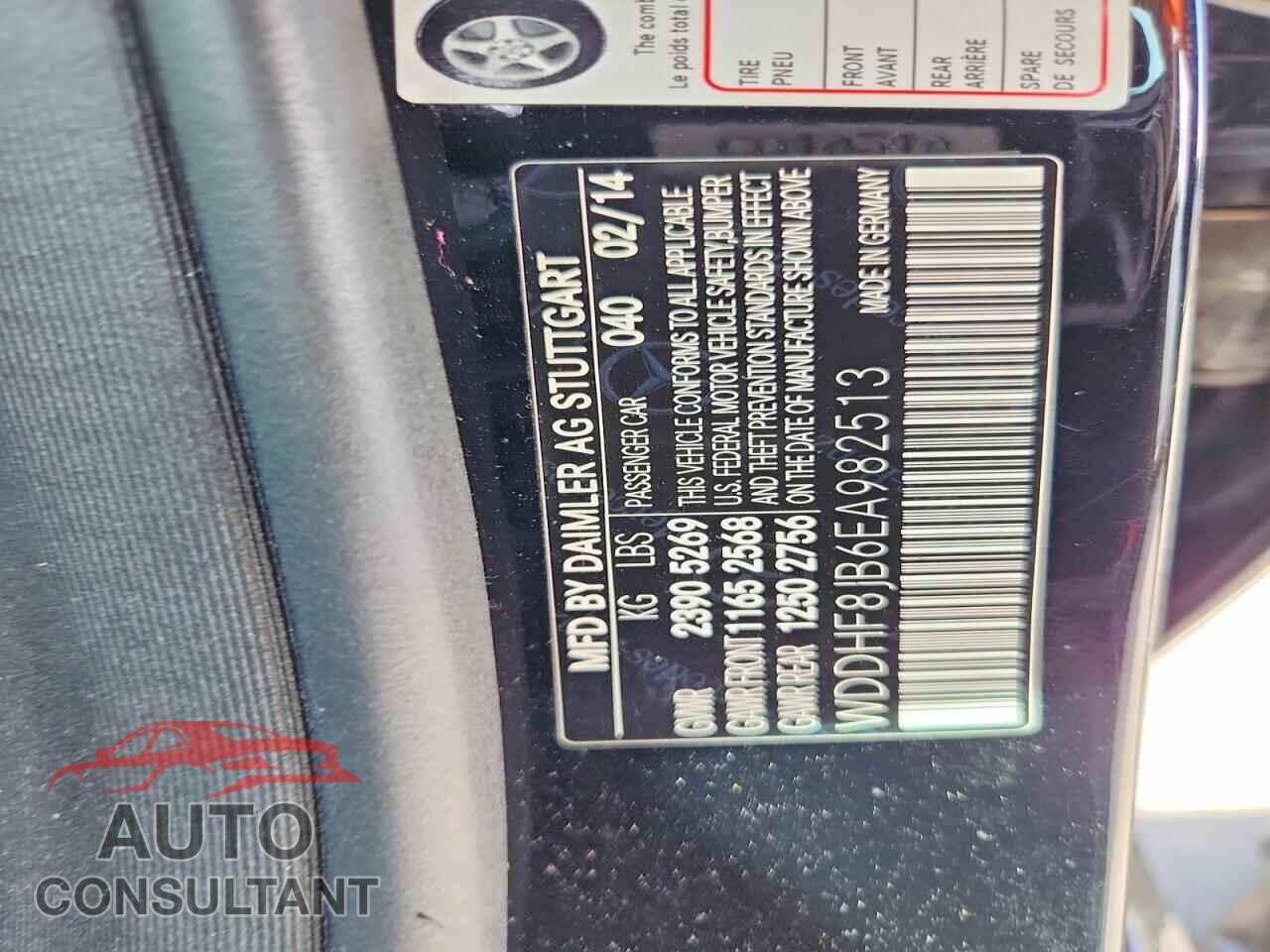 MERCEDES-BENZ E-CLASS 2014 - WDDHF8JB6EA982513