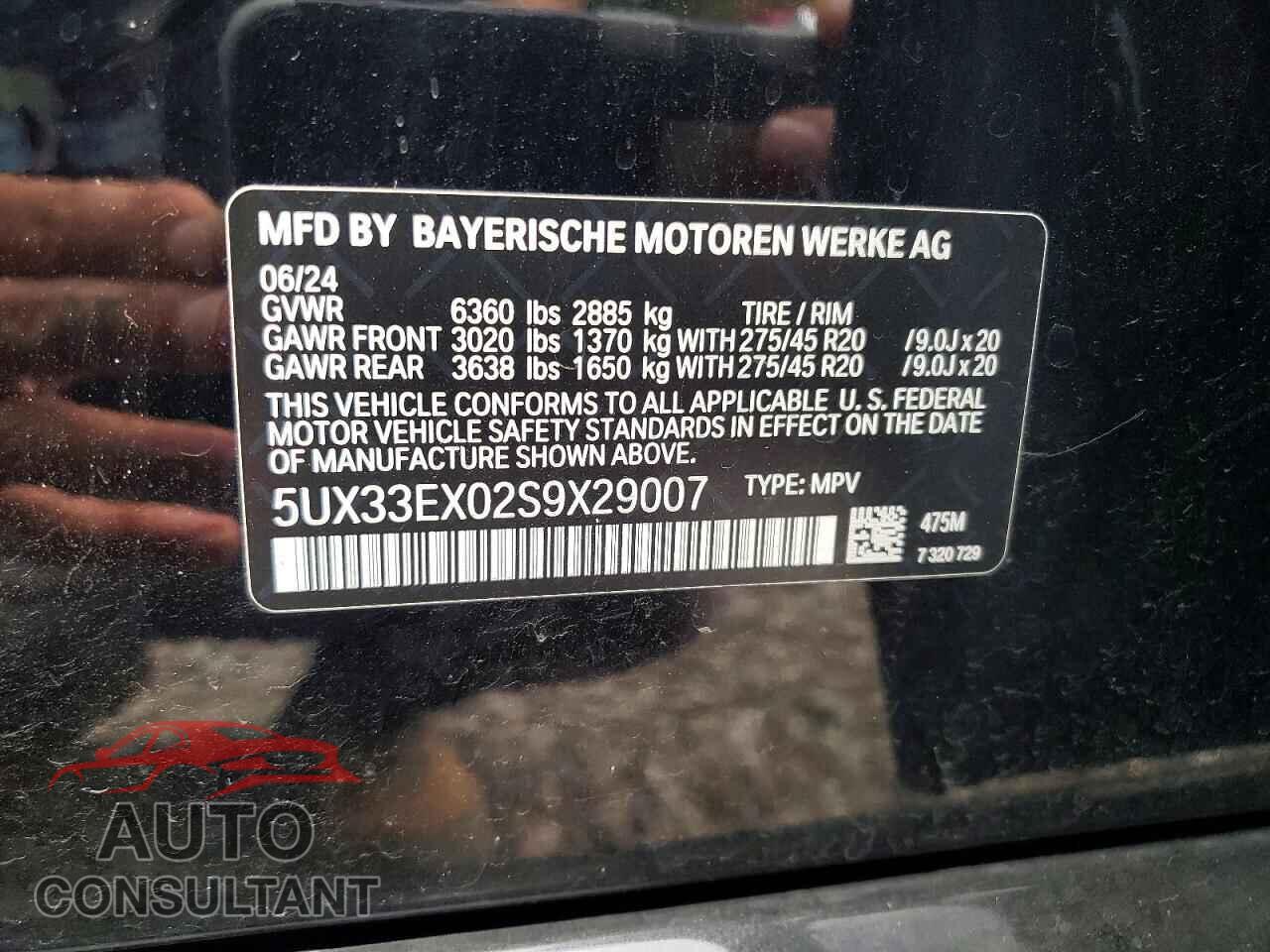 BMW X6 2025 - 5UX33EX02S9X29007