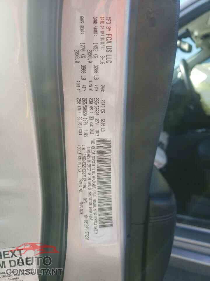 DODGE DURANGO 2017 - 1C4RDHDG5HC627112