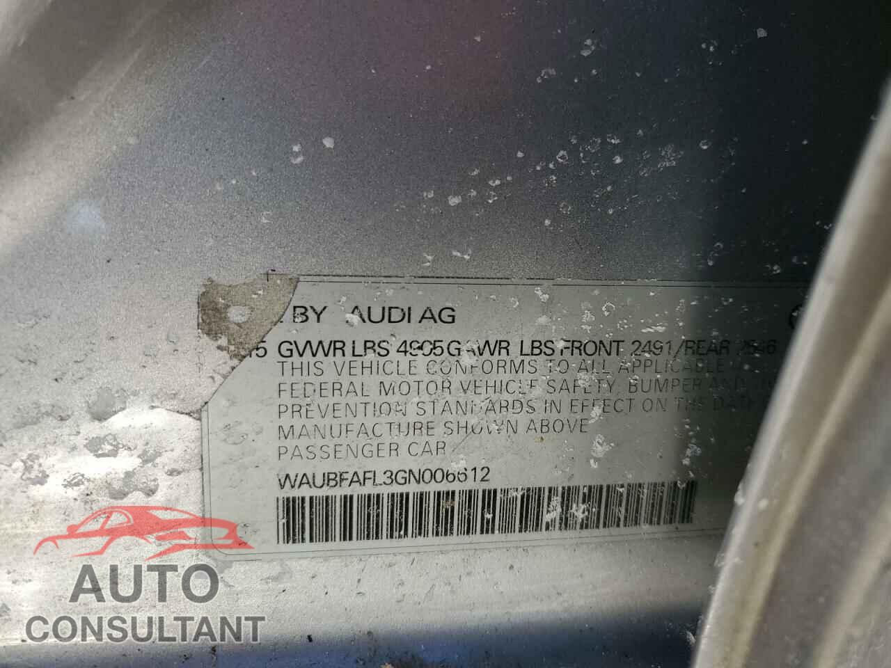 AUDI A4 2016 - WAUBFAFL3GN006612