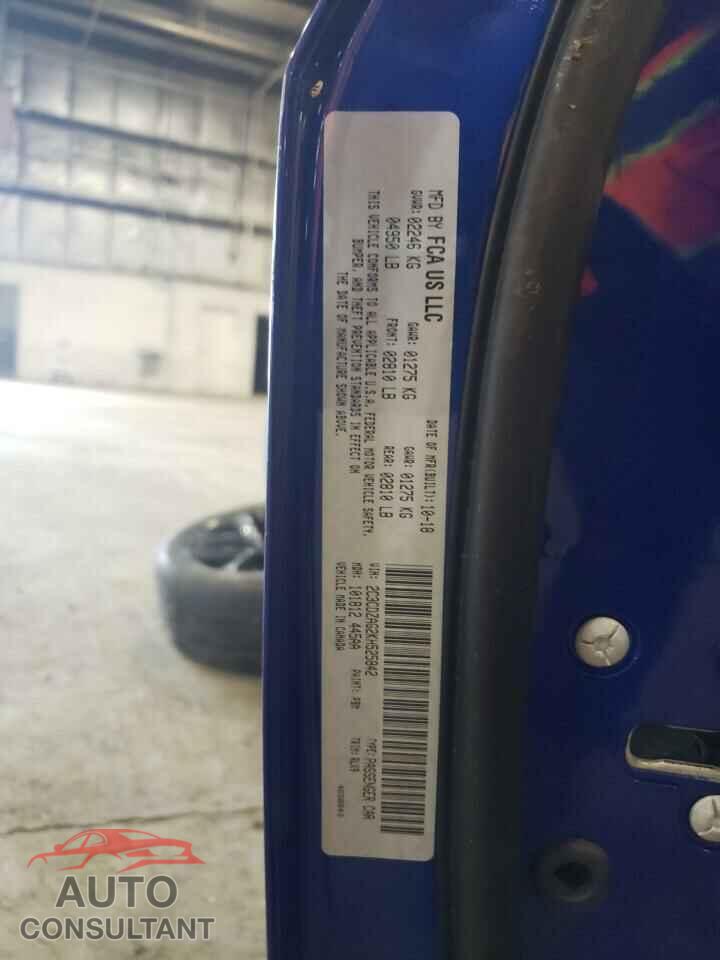 DODGE CHALLENGER 2019 - 2C3CDZAG2KH525842