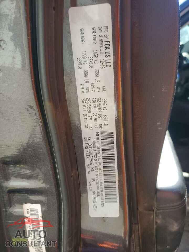 DODGE DURANGO 2020 - 1C4RDJEG8LC266568