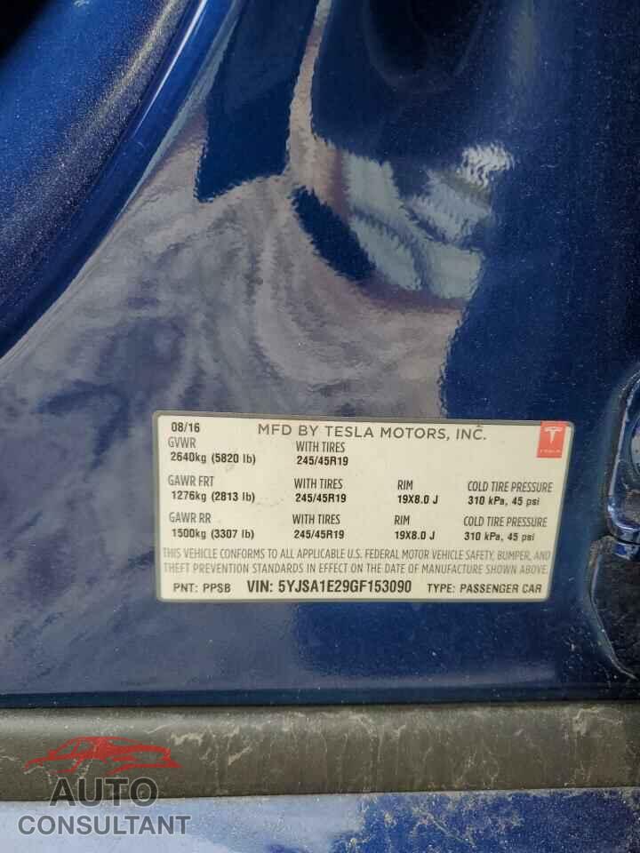TESLA MODEL S 2016 - 5YJSA1E29GF153090