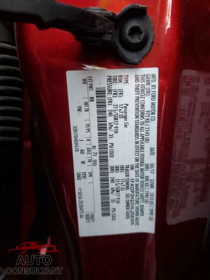 FORD FOCUS 2017 - 1FADP3H2XHL258305