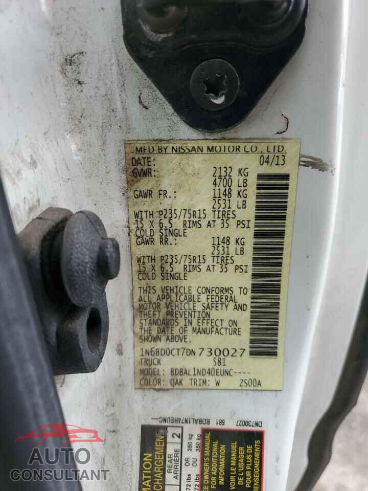 NISSAN FRONTIER 2013 - 1N6BD0CT7DN730027
