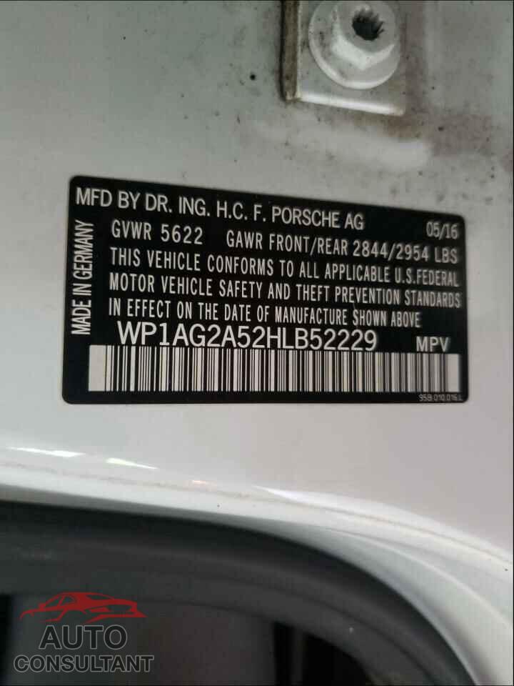 PORSCHE MACAN 2017 - WP1AG2A52HLB52229