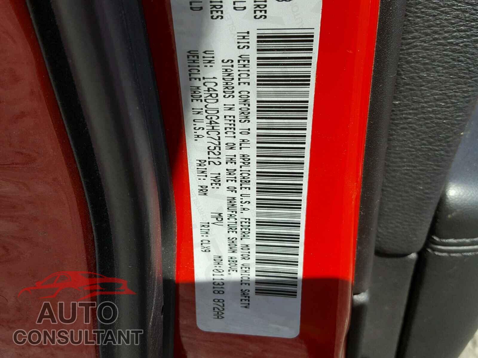 DODGE DURANGO GT 2017 - 1C4RDJDG4HC775212