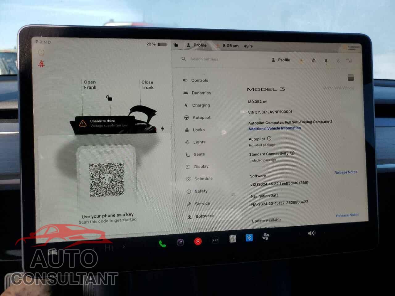 TESLA MODEL 3 2022 - 5YJ3E1EA9NF290091