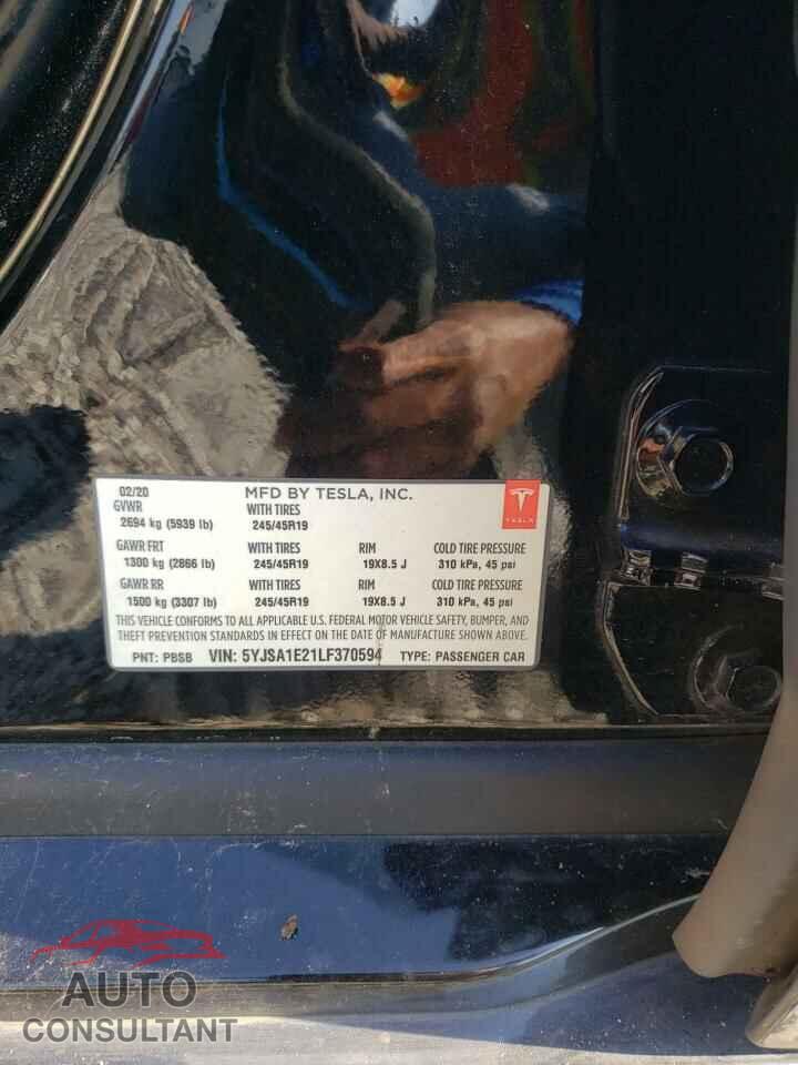 TESLA MODEL S 2020 - 5YJSA1E21LF370594