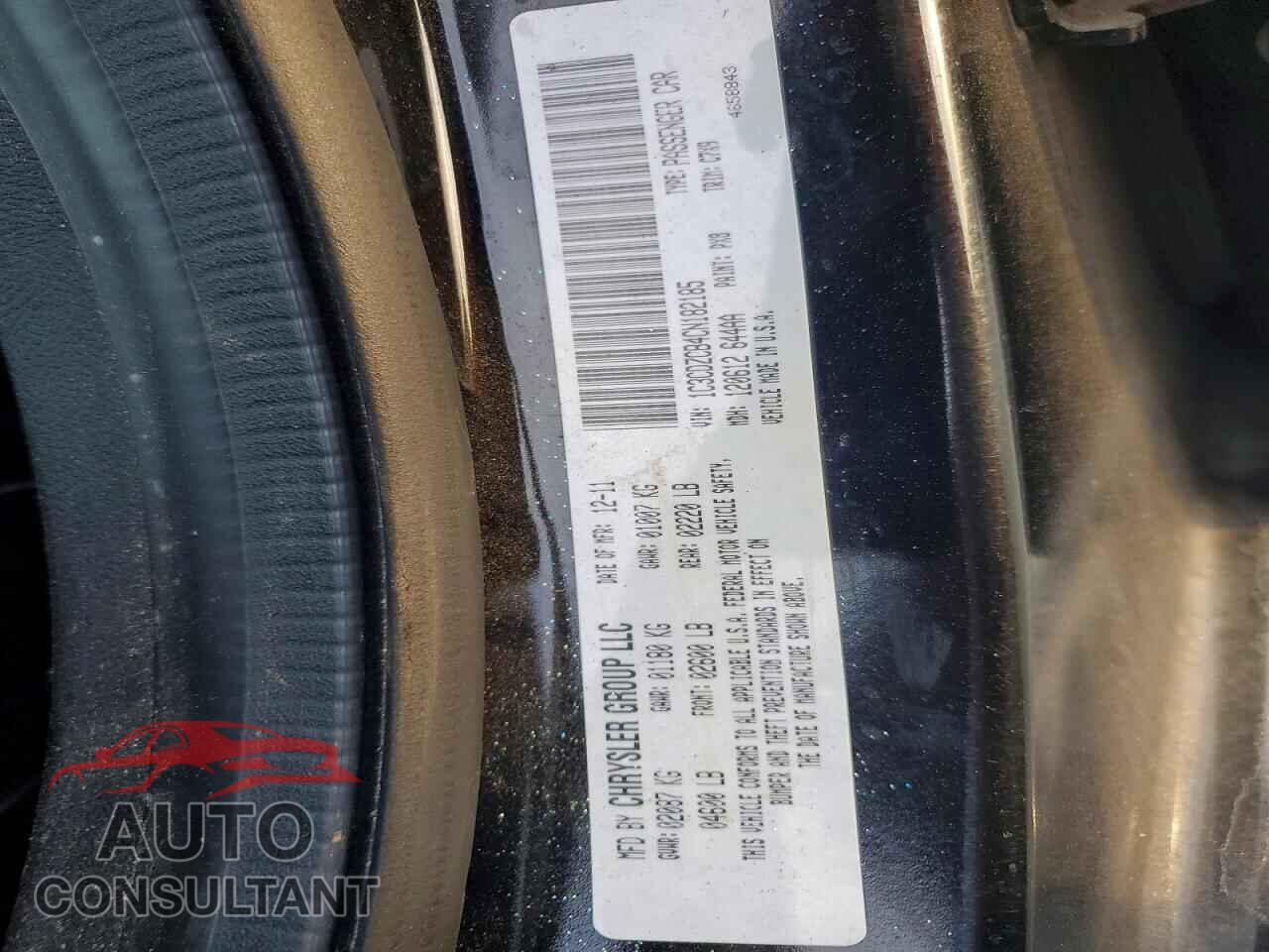 DODGE AVENGER 2012 - 1C3CDZCB4CN182185