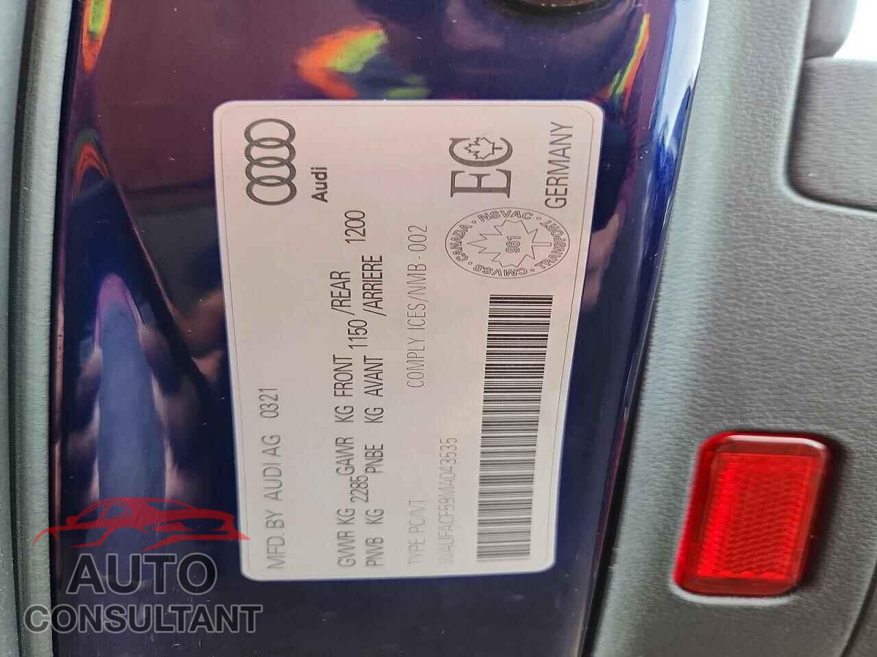 AUDI A5 2021 - WAUFACF59MA043535