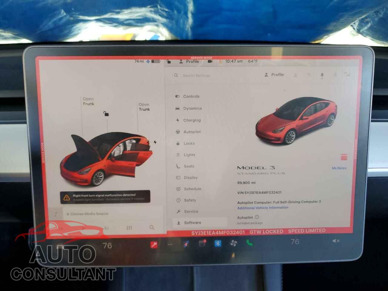 TESLA MODEL 3 2021 - 5YJ3E1EA4MF032401
