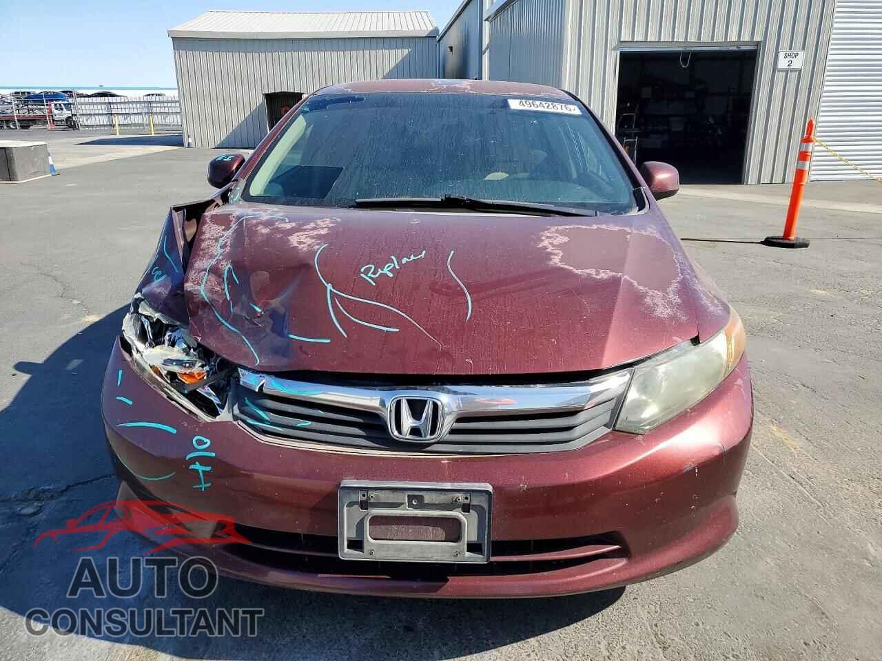 HONDA CIVIC 2012 - 2HGFB2F52CH596197