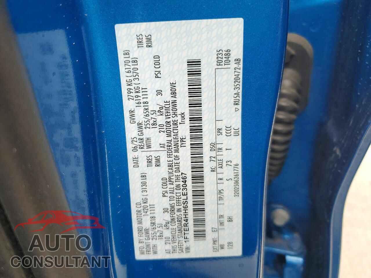 FORD RANGER 2025 - 1FTER4HH6SLE30467