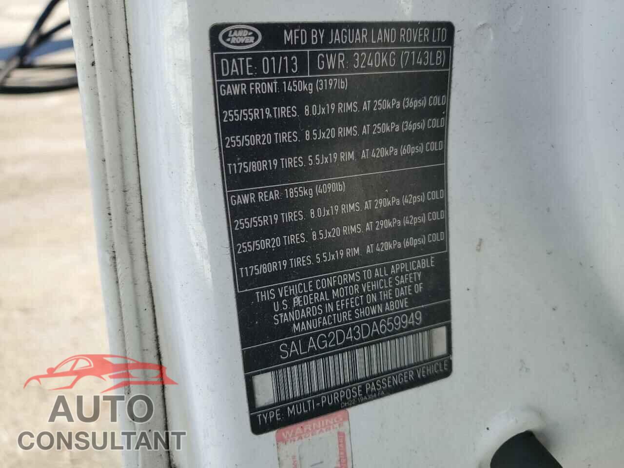 LAND ROVER LR4 2013 - SALAG2D43DA659949