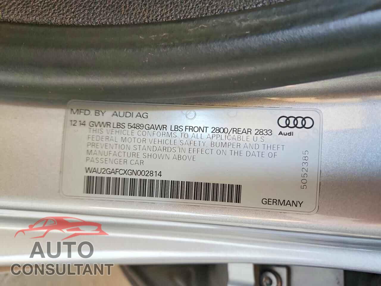AUDI A7 2016 - WAU2GAFCXGN002814