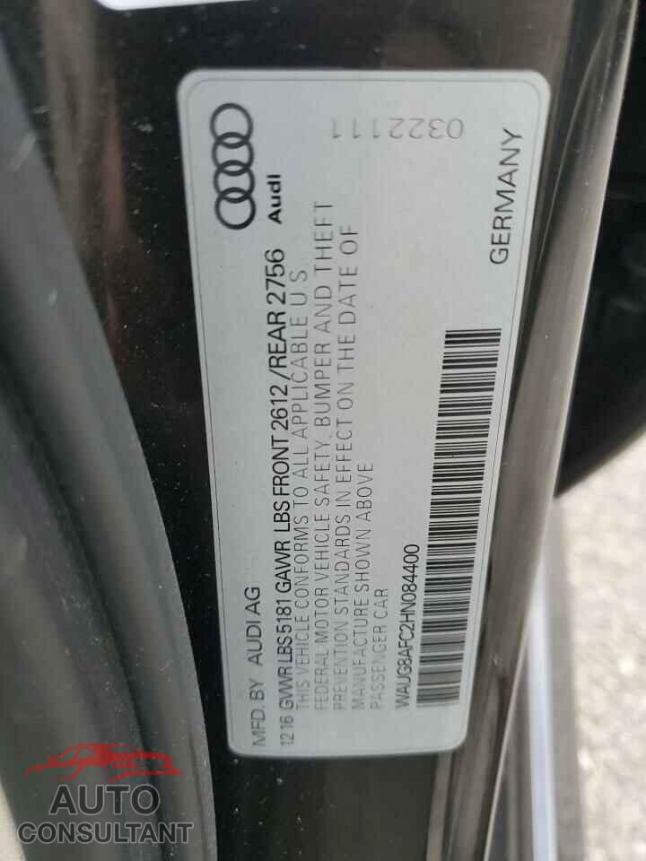 AUDI A6 2017 - WAUG8AFC2HN084400