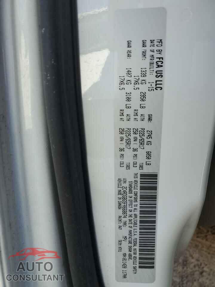 DODGE CARAVAN 2015 - 2C4RDGBG5FR668874