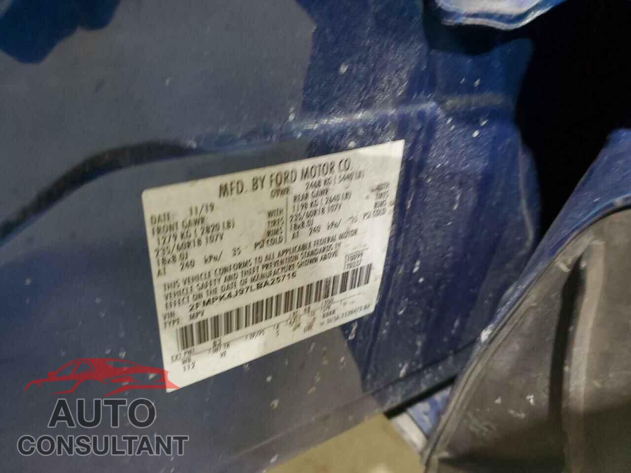 FORD EDGE 2020 - 2FMPK4J97LBA25716