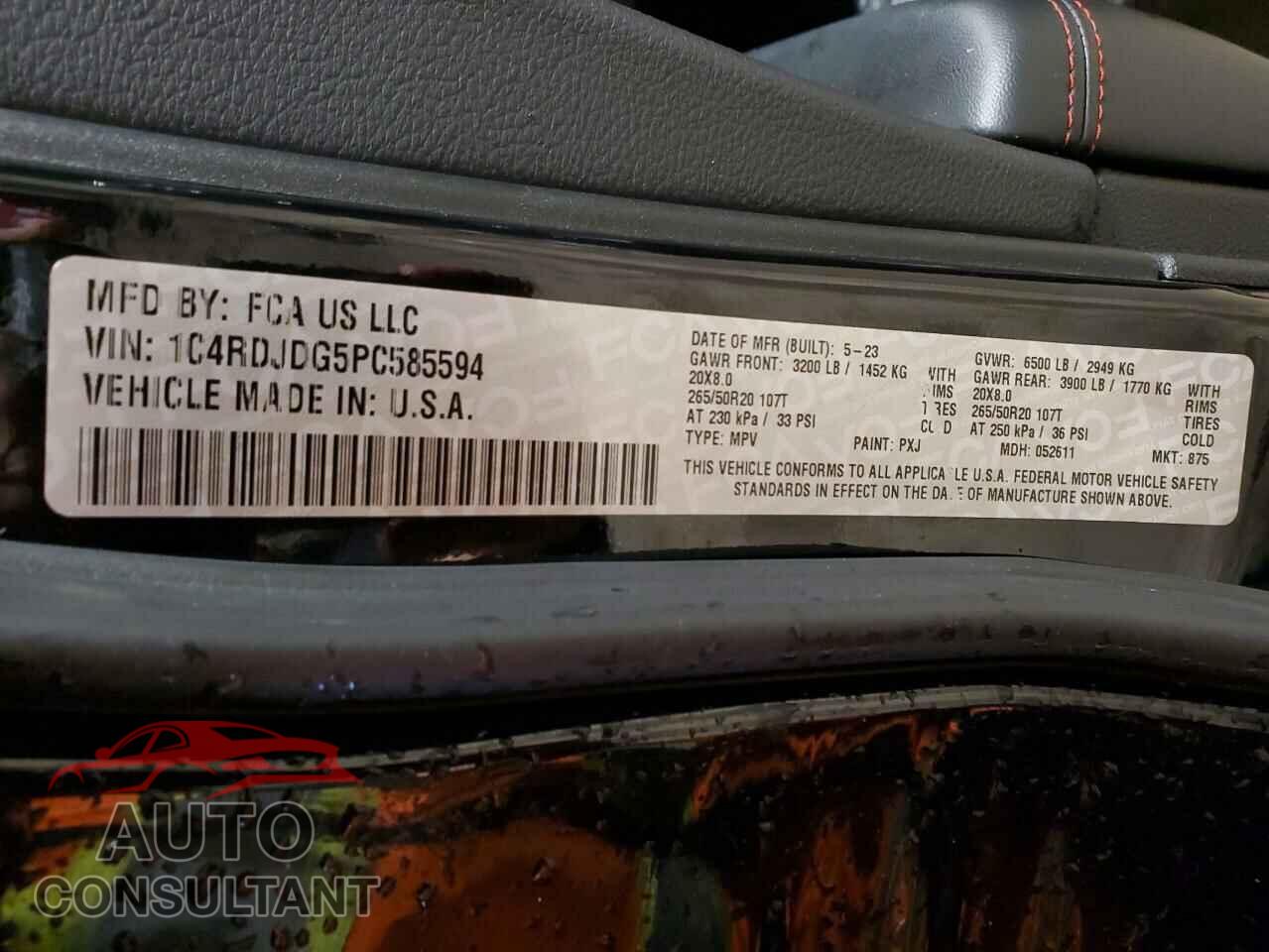 DODGE DURANGO 2023 - 1C4RDJDG5PC585594