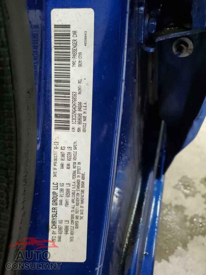 DODGE AVENGER 2013 - 1C3CDZAG4DN768563
