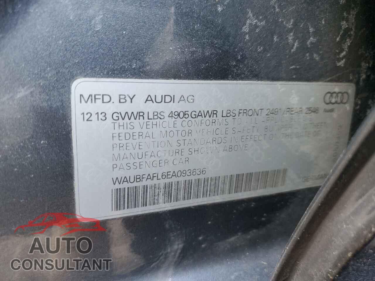 AUDI A4 2014 - WAUBFAFL6EA093636