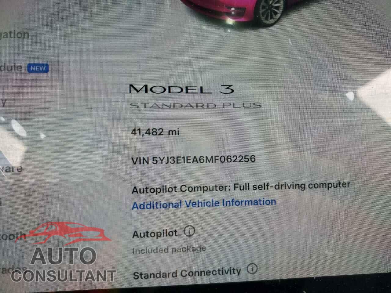 TESLA MODEL 3 2021 - 5YJ3E1EA6MF062256