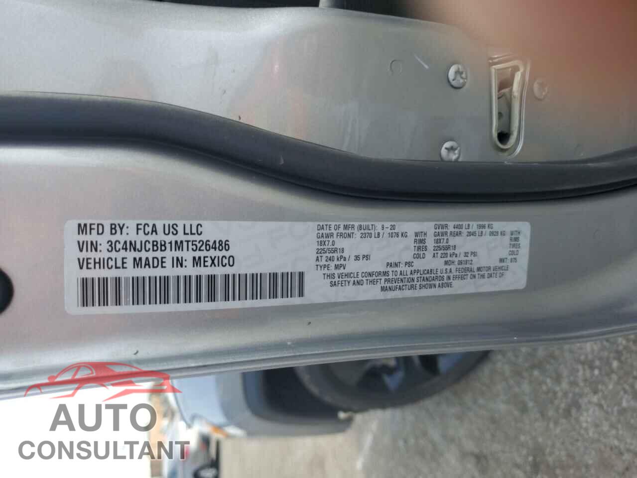 JEEP COMPASS 2021 - 3C4NJCBB1MT526486