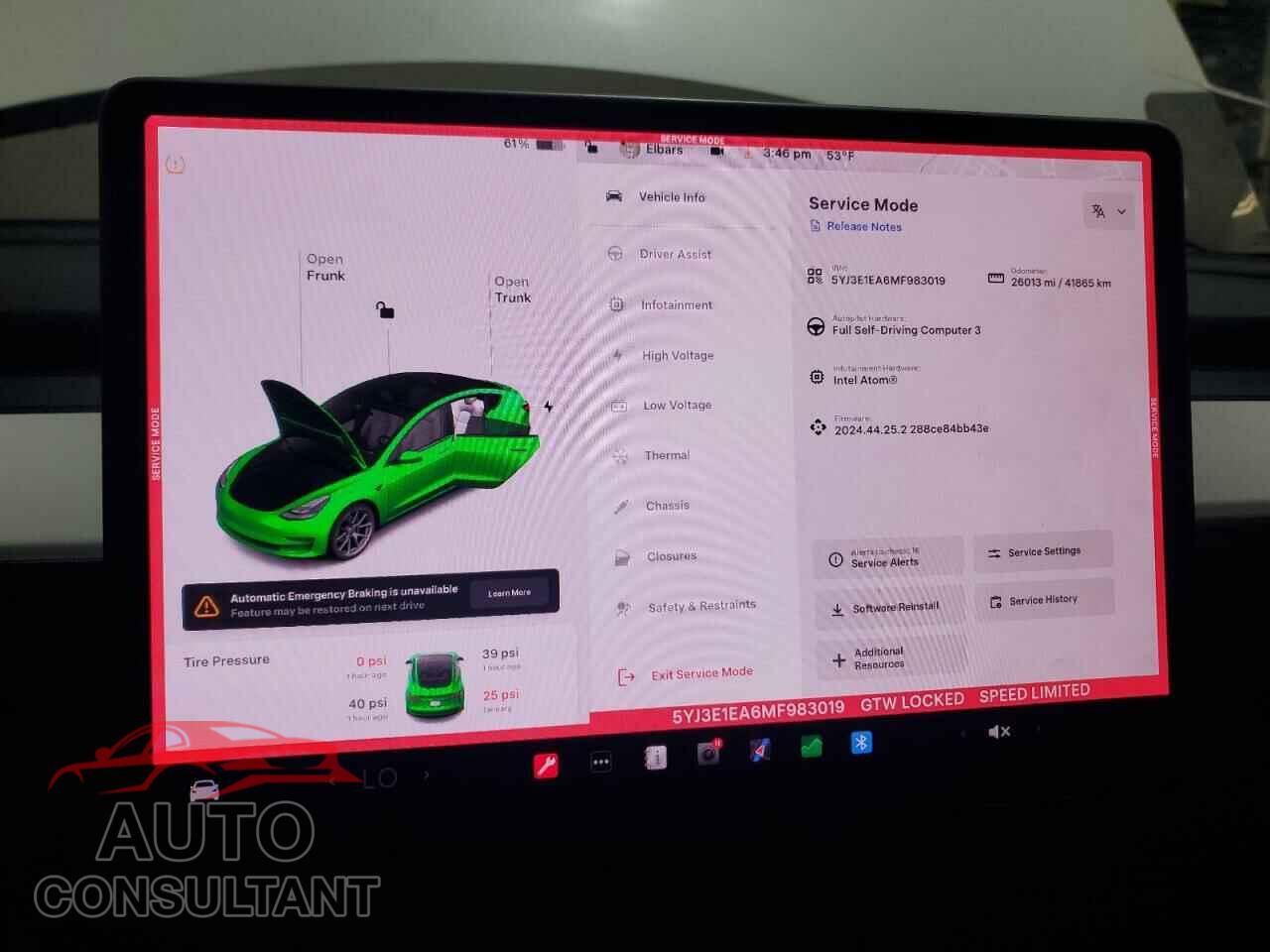 TESLA MODEL 3 2021 - 5YJ3E1EA6MF983019
