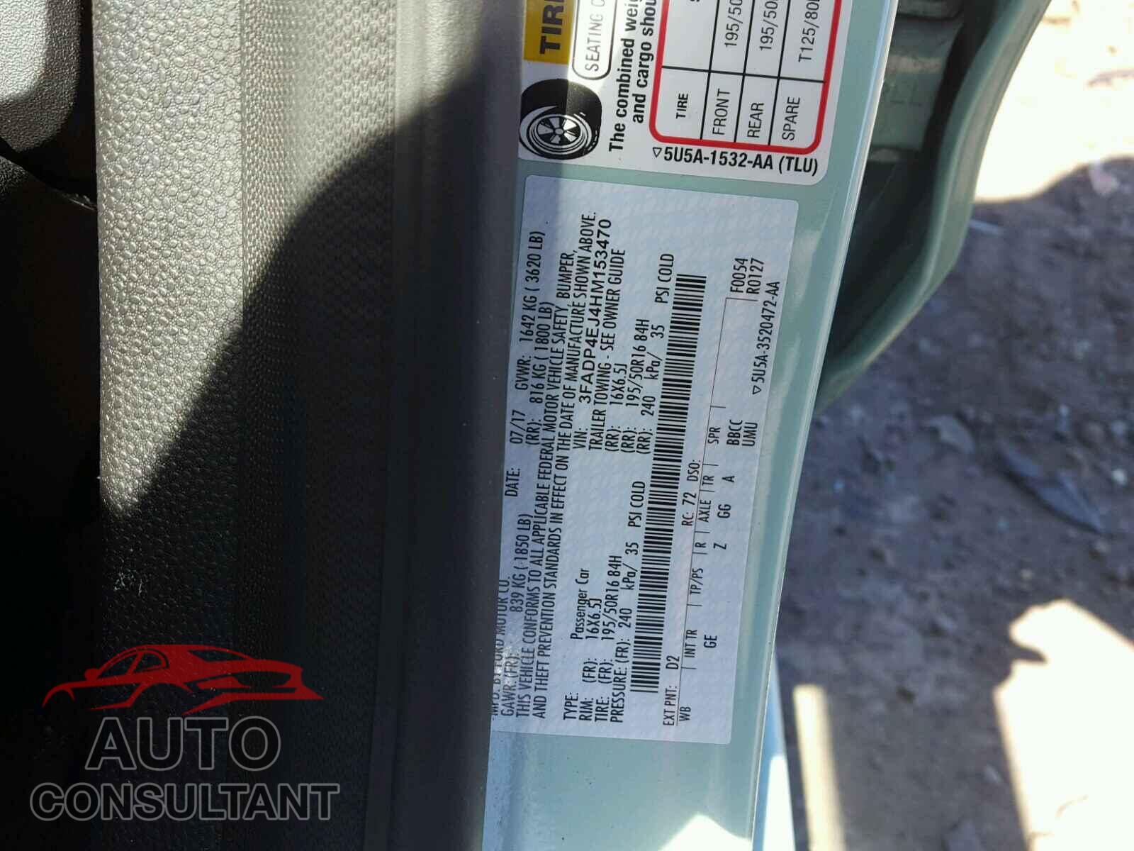 FORD FIESTA SE 2017 - 3FADP4EJ4HM153470