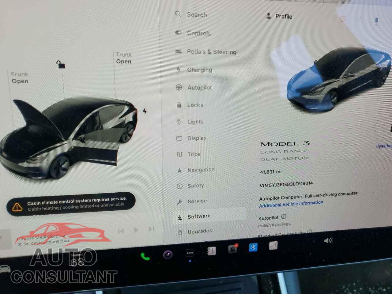 TESLA MODEL 3 2020 - 5YJ3E1EB3LF618014