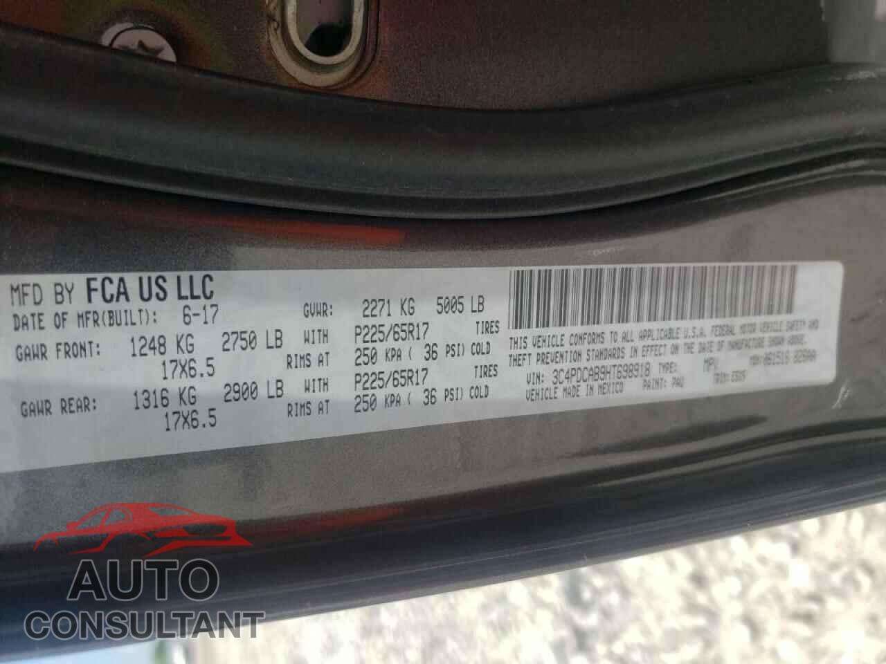 DODGE JOURNEY 2017 - 3C4PDCAB9HT698918