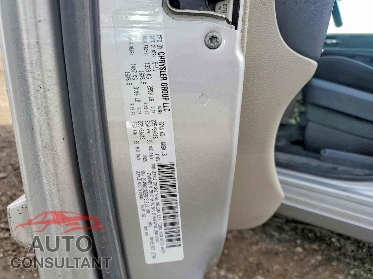DODGE CARAVAN 2011 - 2D4RN3DG3BR731213