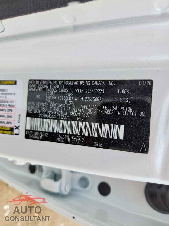 LEXUS RX350 2026 - 2T2BAMCA3TC137375