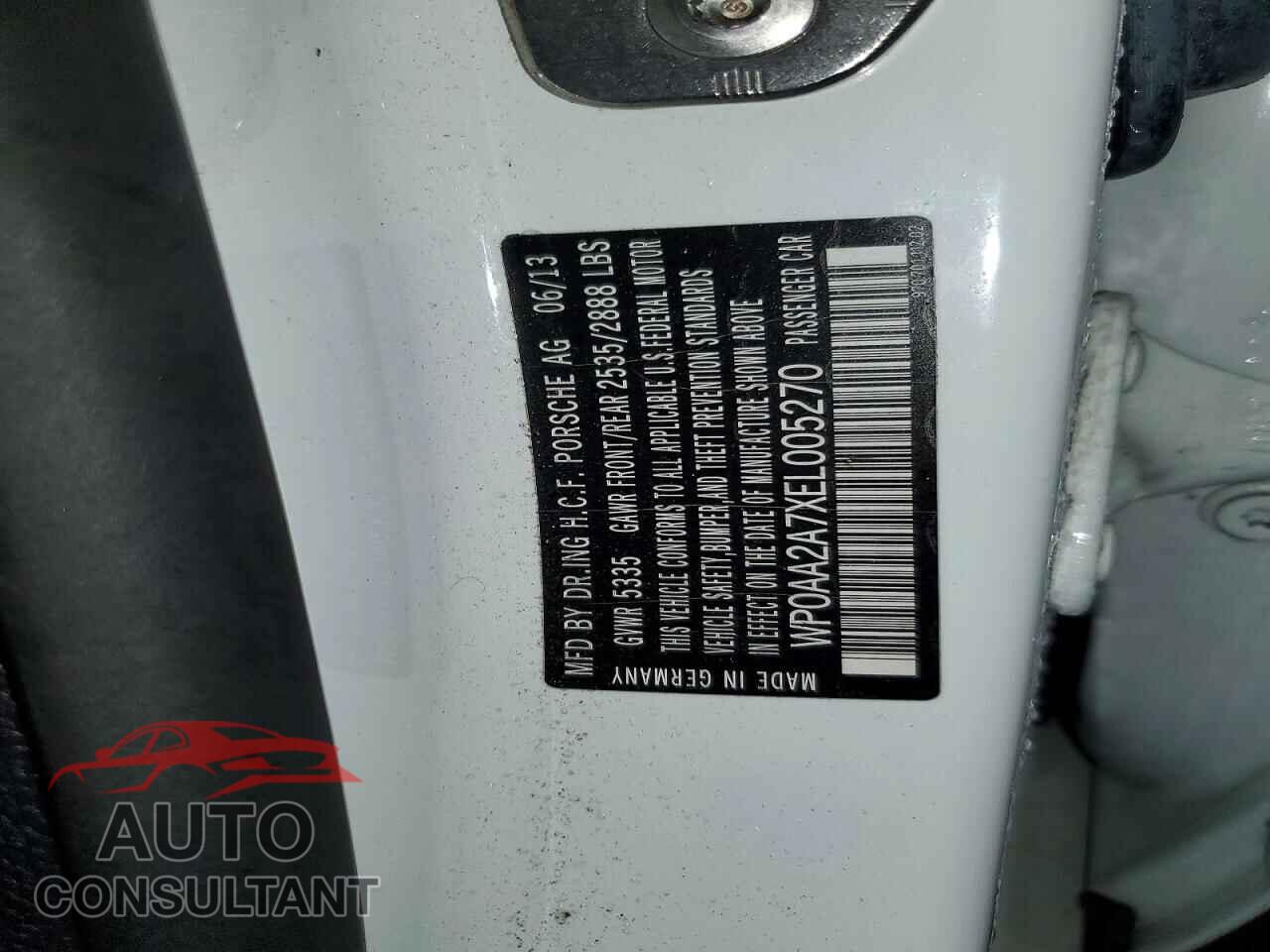 PORSCHE PANAMERA 2014 - WP0AA2A7XEL005270