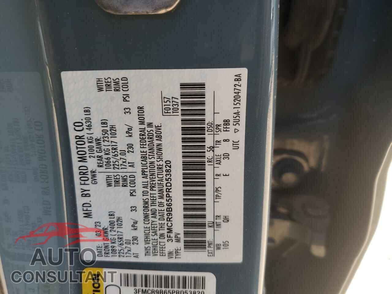 FORD BRONCO 2023 - 3FMCR9B65PRD53820