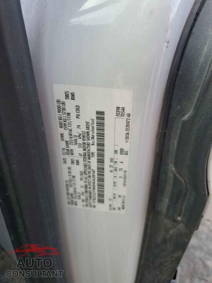 FORD TRANSIT 2017 - 1FBZX2YM0HKA39147