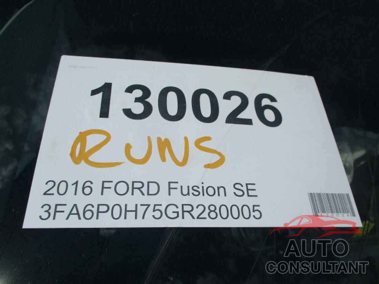 FORD FUSION 2016 - 3FA6P0H75GR280005