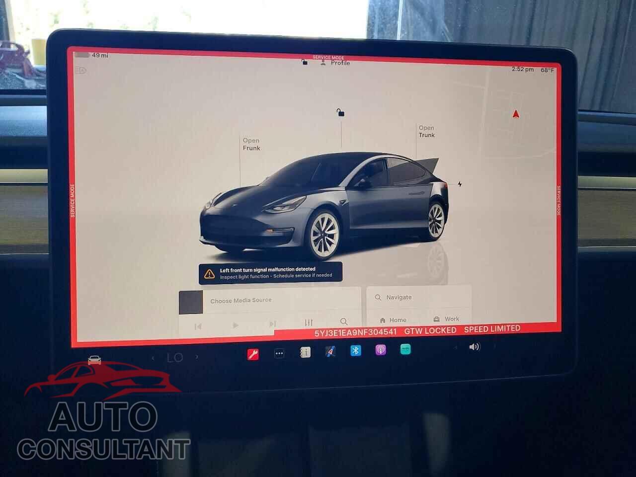 TESLA MODEL 3 2022 - 5YJ3E1EA9NF304541