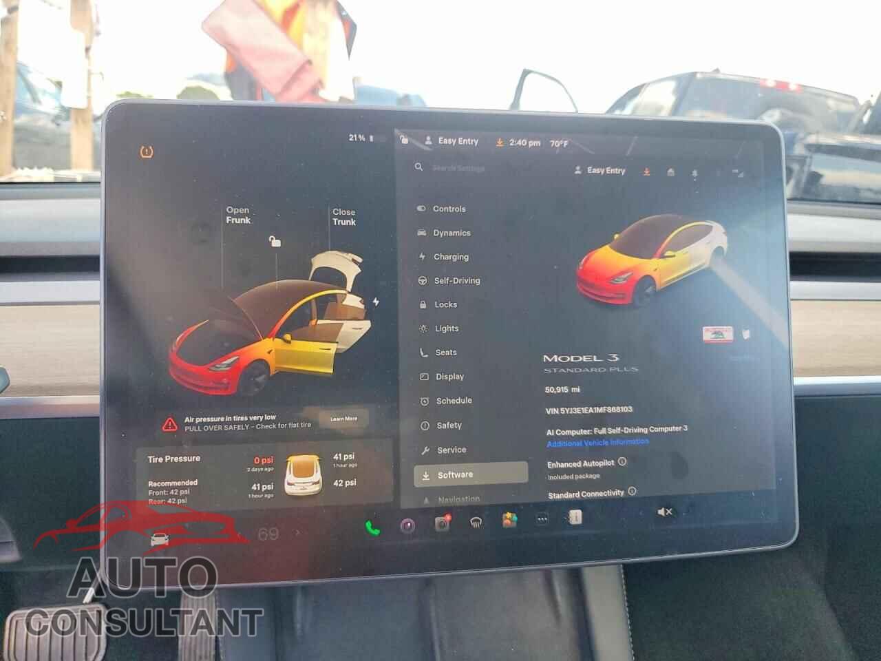 TESLA MODEL 3 2021 - 5YJ3E1EA1MF868103