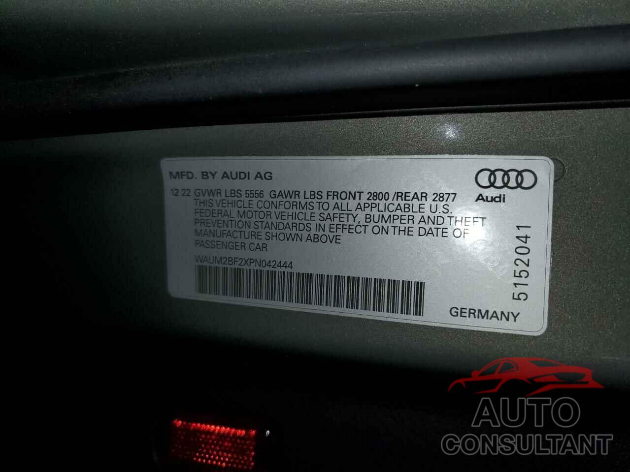 AUDI A6 2023 - WAUM2BF2XPN042444