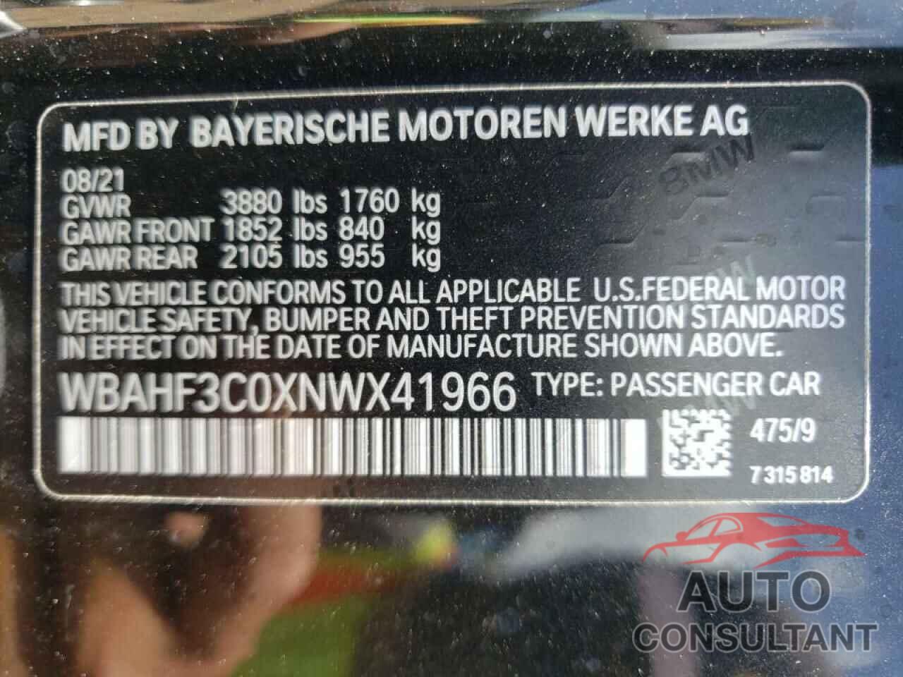 BMW Z4 2022 - WBAHF3C0XNWX41966