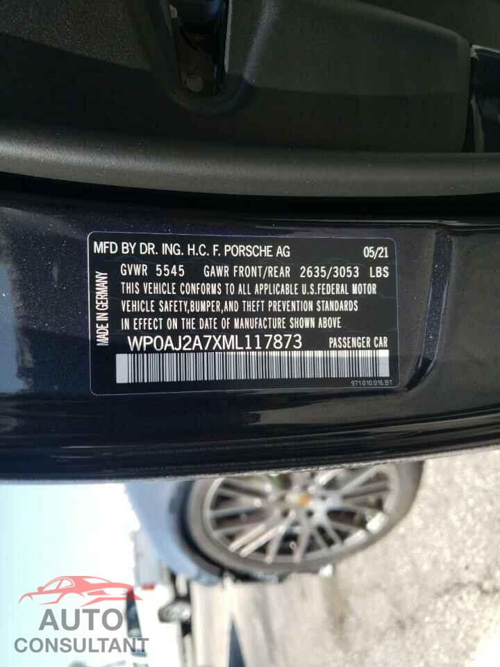 PORSCHE PANAMERA 2021 - WP0AJ2A7XML117873