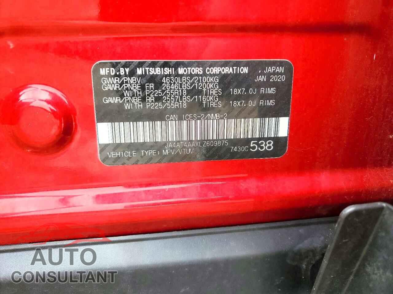 MITSUBISHI ECLIPSE 2020 - JA4AT4AAXLZ609875