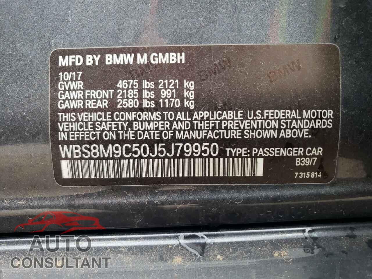 BMW M3 2018 - WBS8M9C50J5J79950